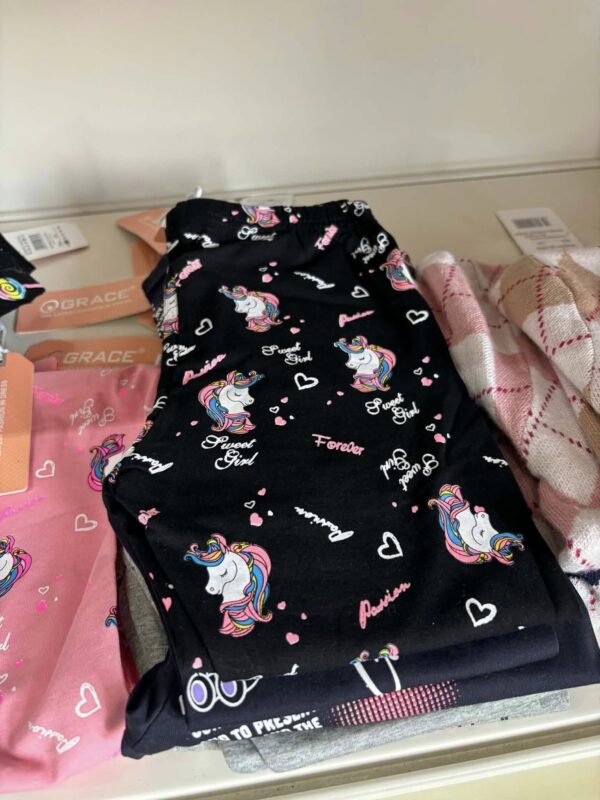 Unikornisos fekete kislány leggings